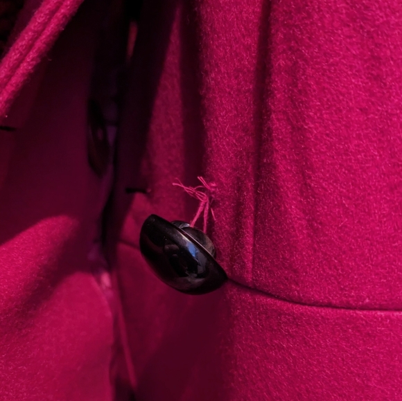 Guess Wool Long Peacoat, medium, sangria colored - Picture 13 of 13